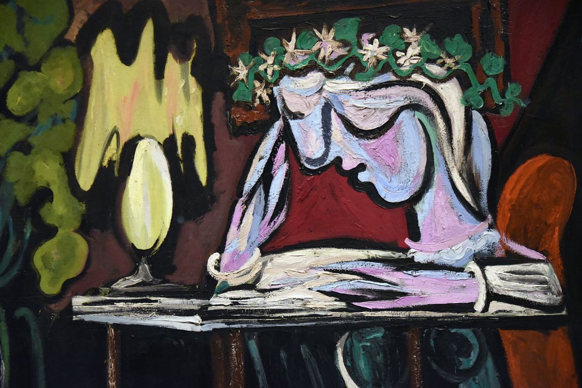 Pablo Picasso 1934 Reading at a Table Close Up - New York Metropolitan Museum Of Art